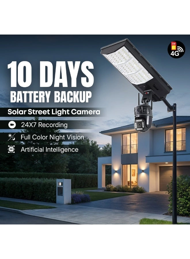 4G 2-in-1 Solar Street Light Camera