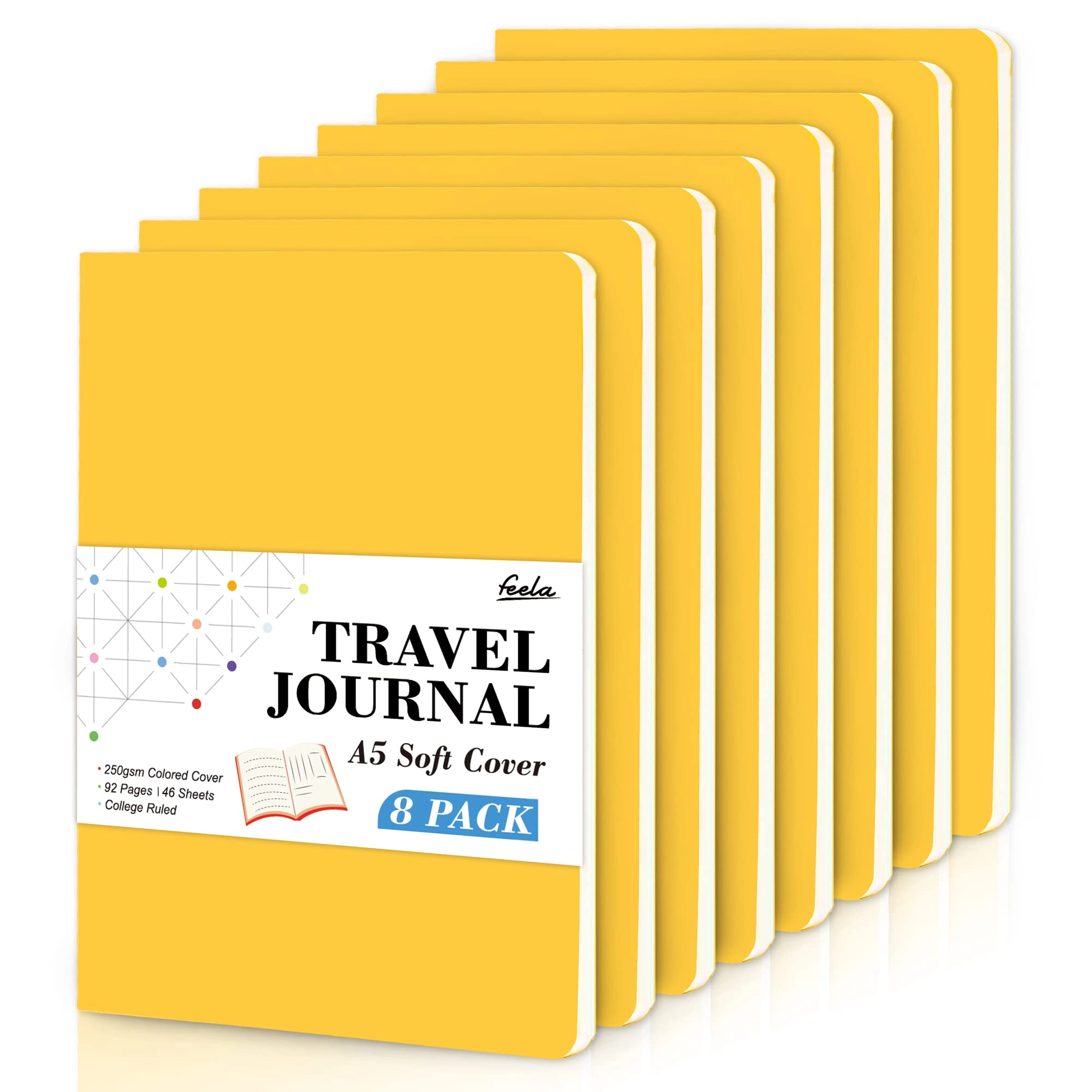 feela Soft Cover Notebook A5 Softcover - Blank 46 Sheets Pack