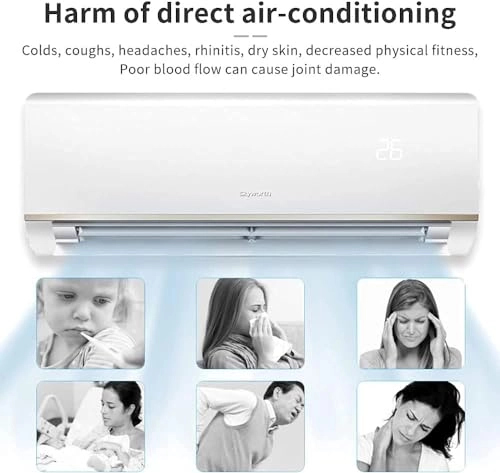 Air Conditioner Deflector - White 29.8 × 9.3 × 9.3 cm