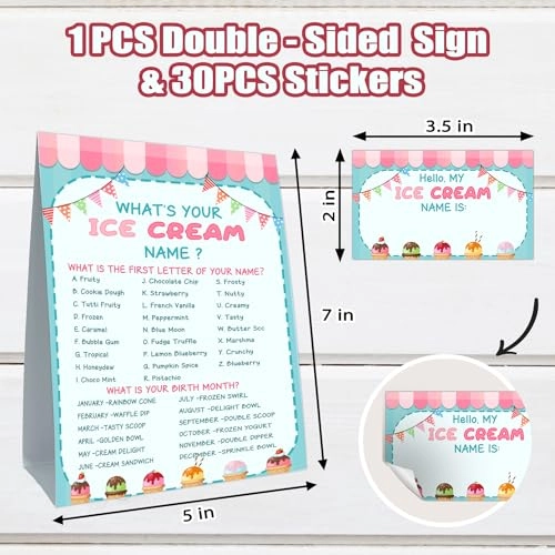 What's Your Ice Cream Name Game - 31.0 Count