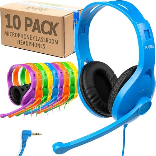 Classroom Headphones with Microphone - Wired Headphone Pack