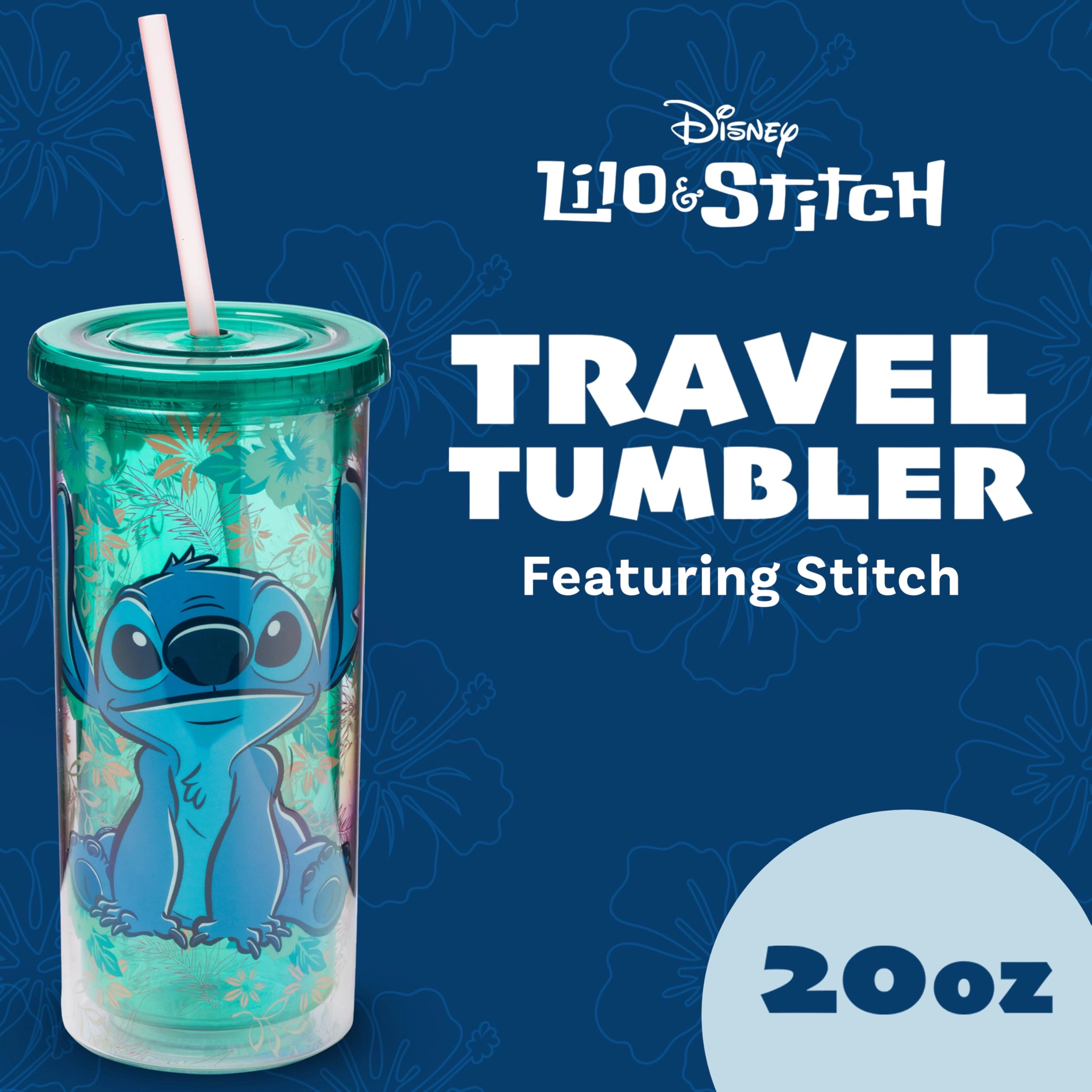 Disney Lilo and Stitch Reusable Cup - 1 pcs - Tropical Pattern