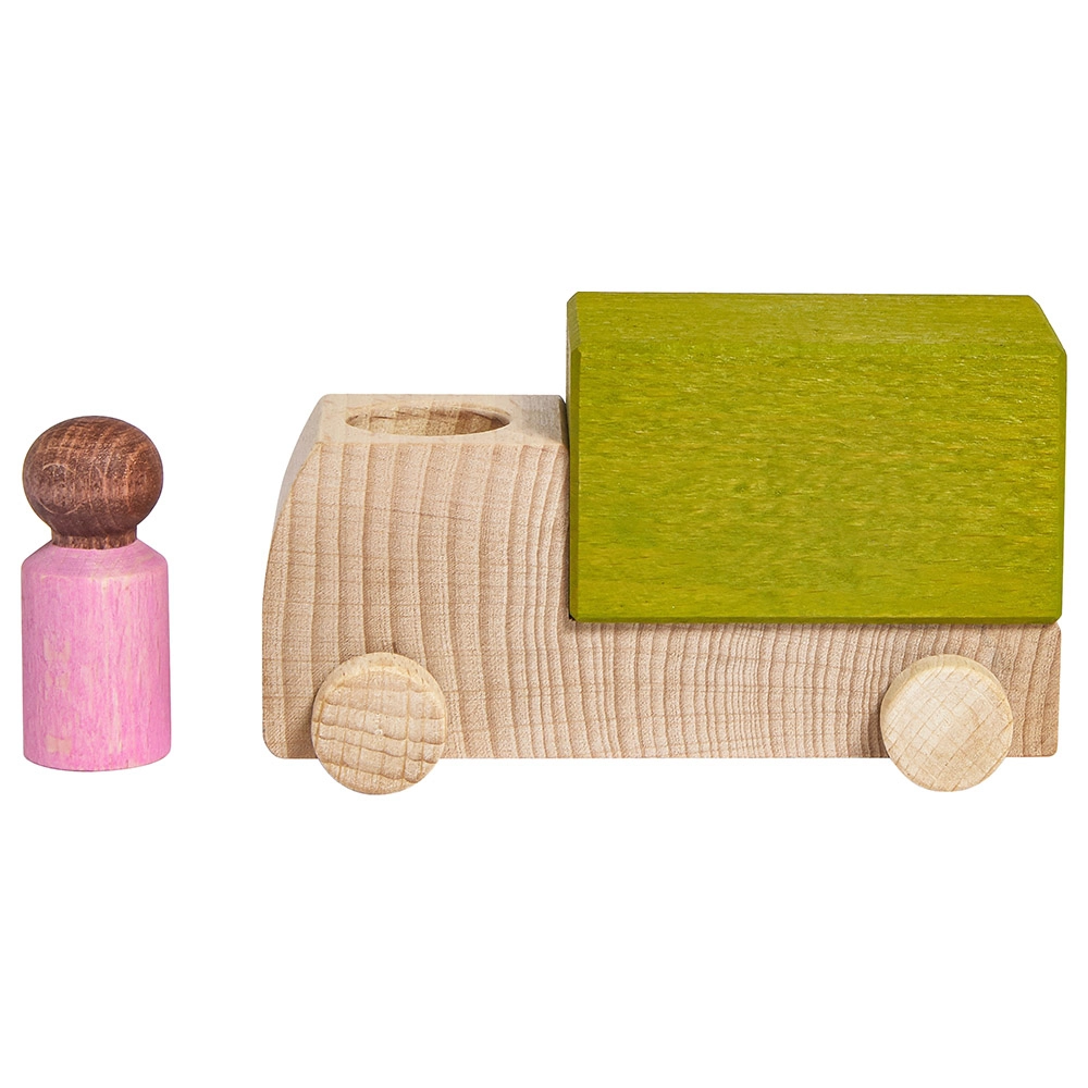Wooden Truck With Driver - Blue Suitable for 3 years & above