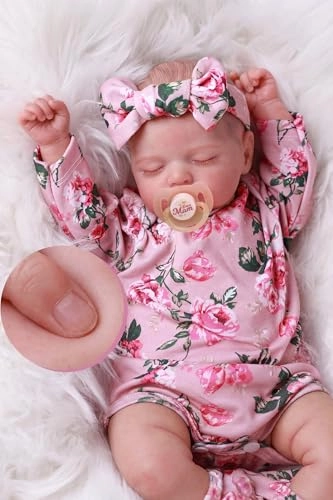 Reborn Baby Doll - 20 inches Soft Cloth Body Sleeping Ages 3+