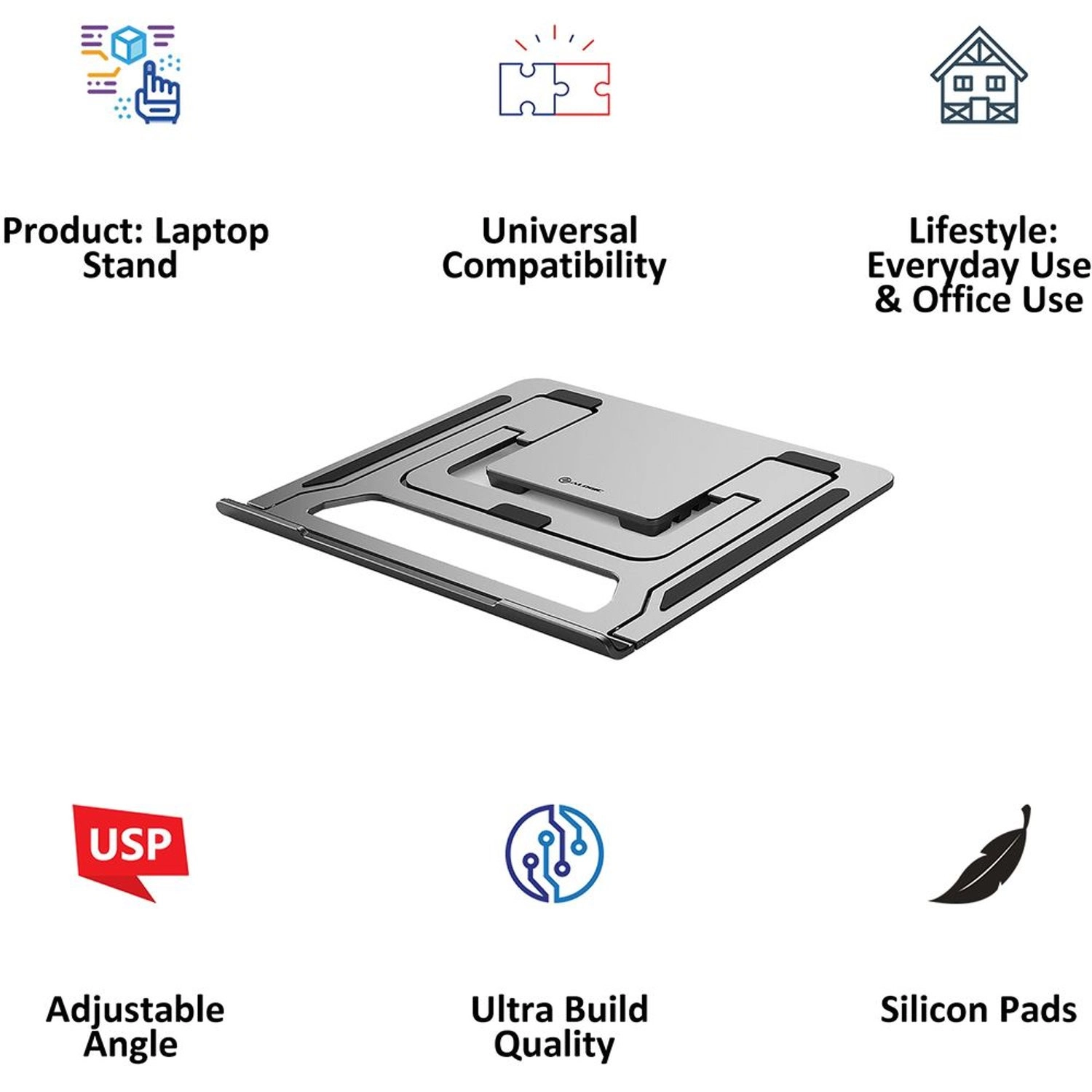 Metro Portable Laptop Stand - Aluminum Space Grey