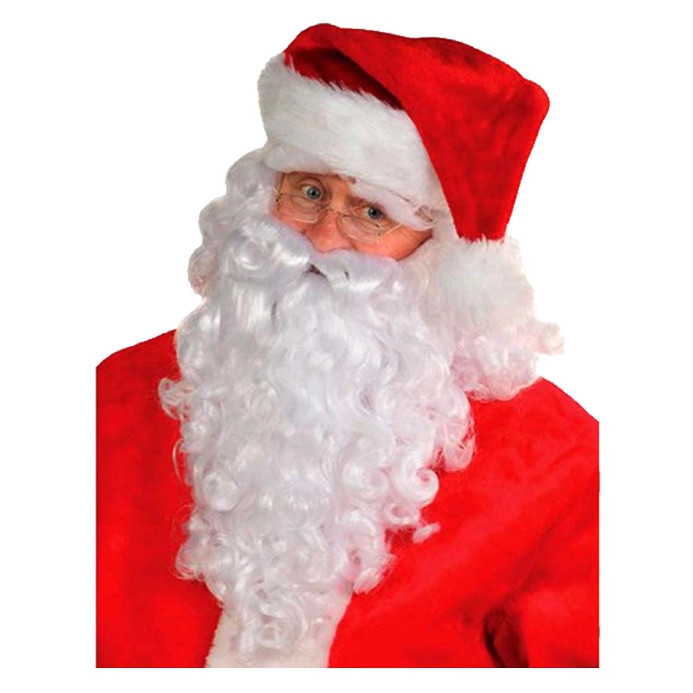 Party Centre Premium Santa Wig & Beard - Set of 4 teens and adults One size