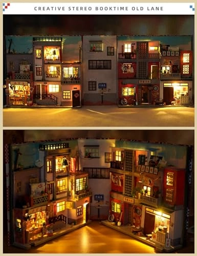 Book Nook Miniature Kit - Old Time Lane 60 scale