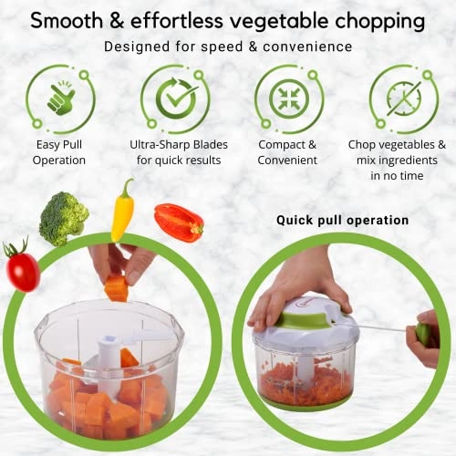 QuickPull Food Chopper - 4-Cup 3 blades