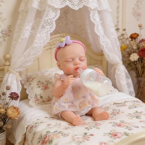 Irys Reborn Baby Doll - 12 inch Silicone Girl Sleeping Ages 3+
