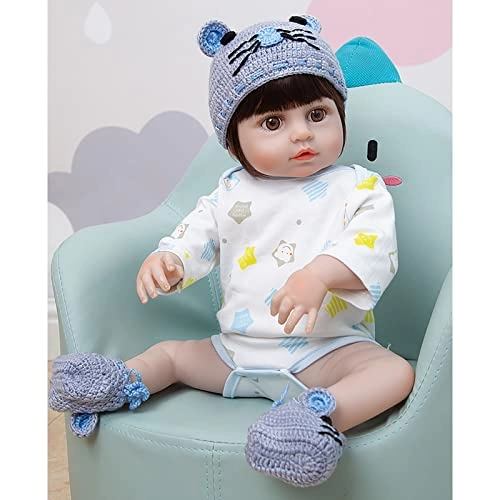 Reborn Baby Doll - 19 Inch Vinyl Yellow Dress Ages 3+