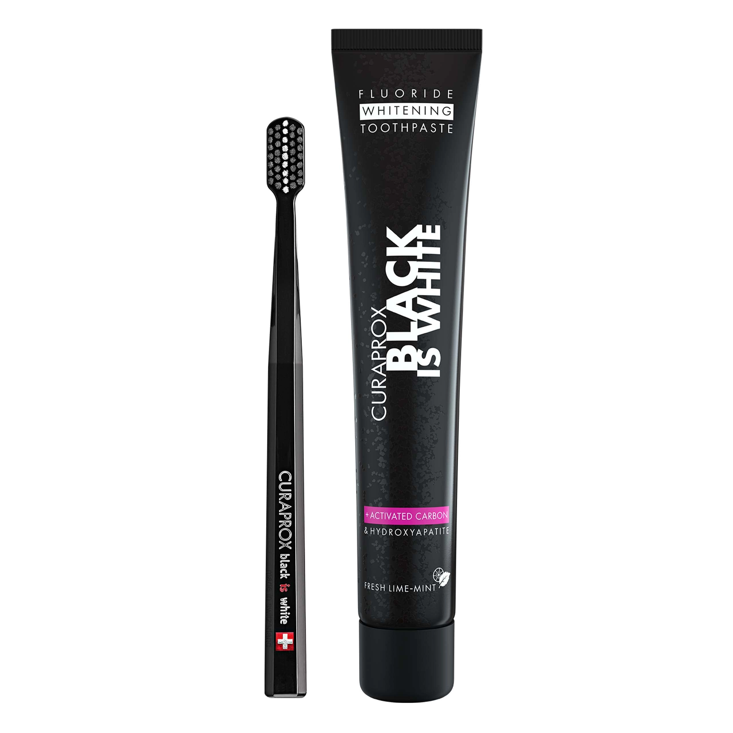 Curaprox Black Is White Activated Charcoal Lime-Mint Toothpaste Adult 90ml