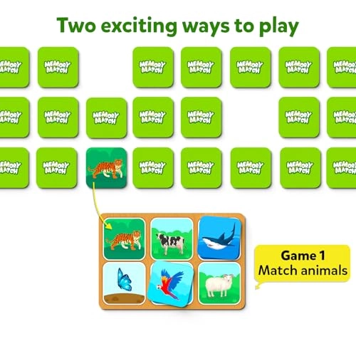 Memory Match Animals - 3 years and up 40 pieces
