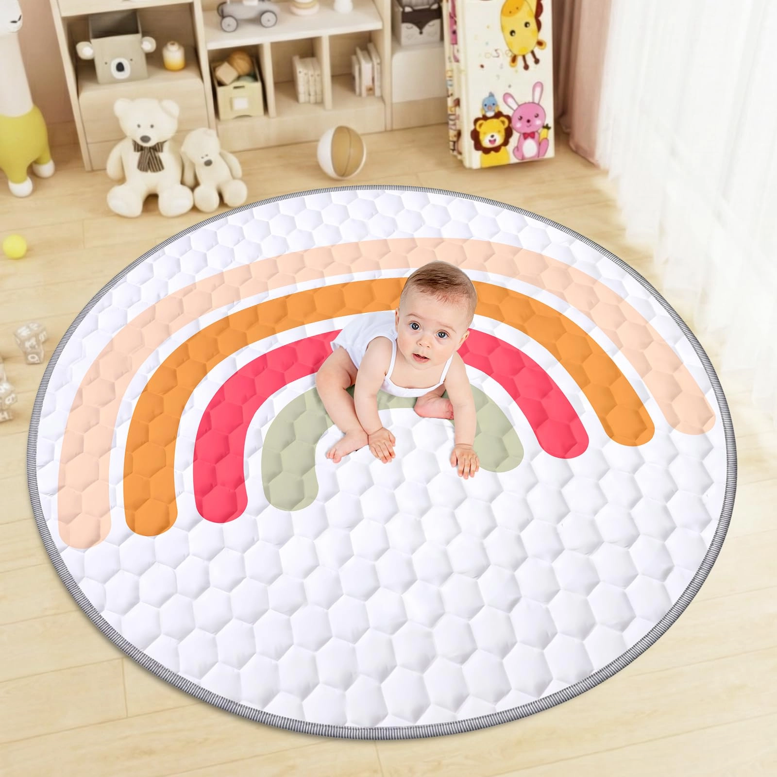 Aolso Baby Play Mat - Rainbow 1 2 3 4 Years