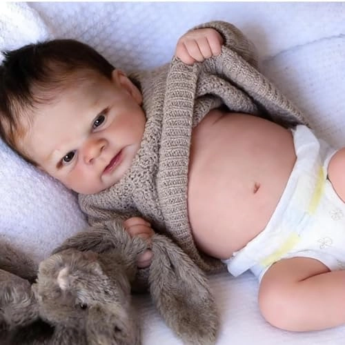 Elijah Reborn Baby Doll - 17 inch Silicone Blue Eyes Ages 3+