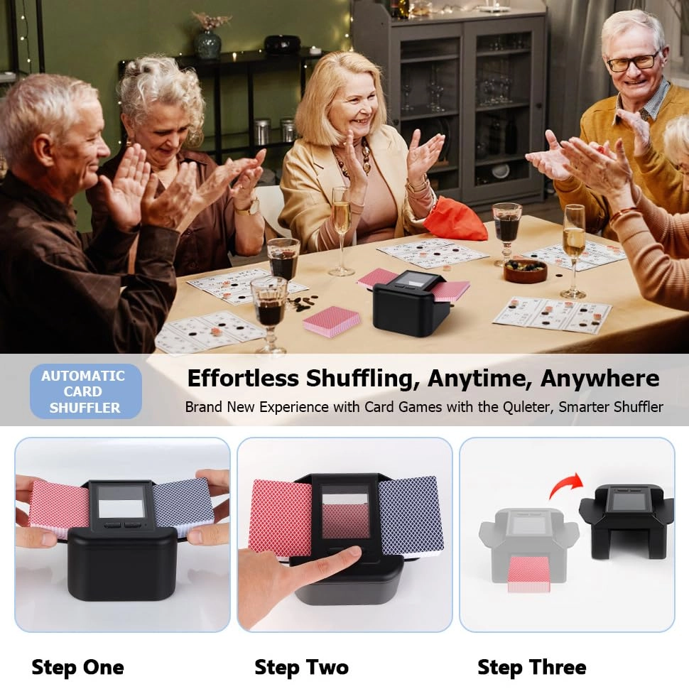Automatic Card Shuffler - Auto-sensing Electric