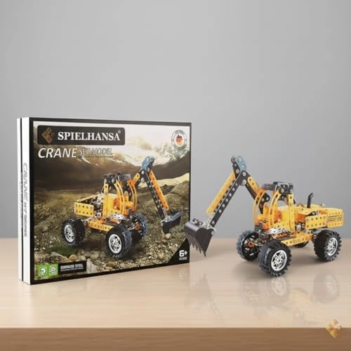 Metal Construction Crane - 256 pcs for ages 3+