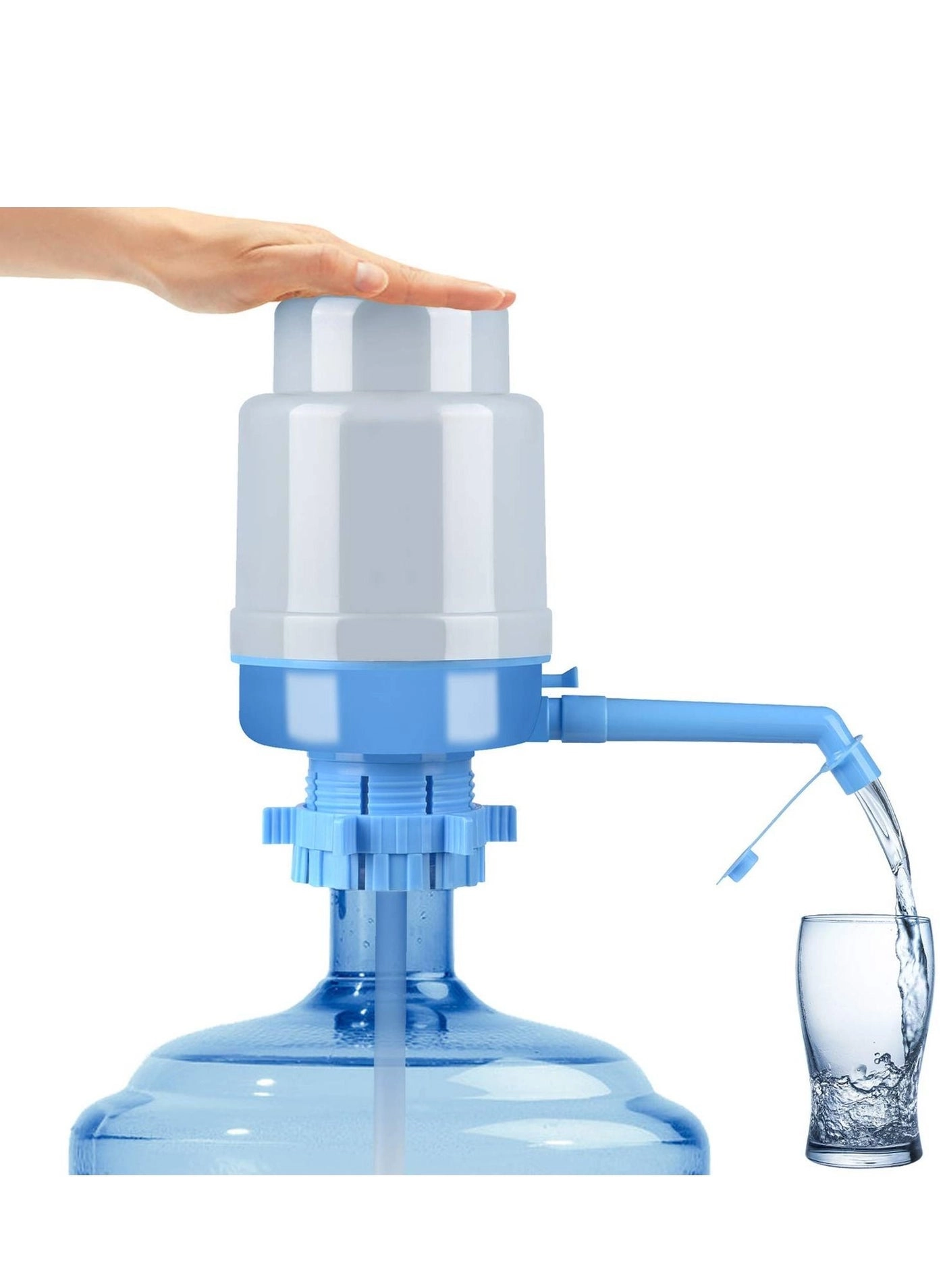 Generic Drinking Water Pump - Hand Press Blue Gray