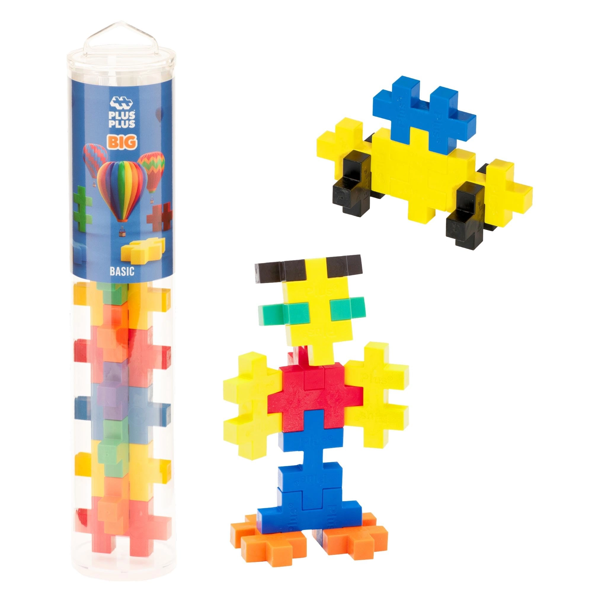 Plus-Plus Open Play Tube (big-openplaytube) - Basic Color Mix