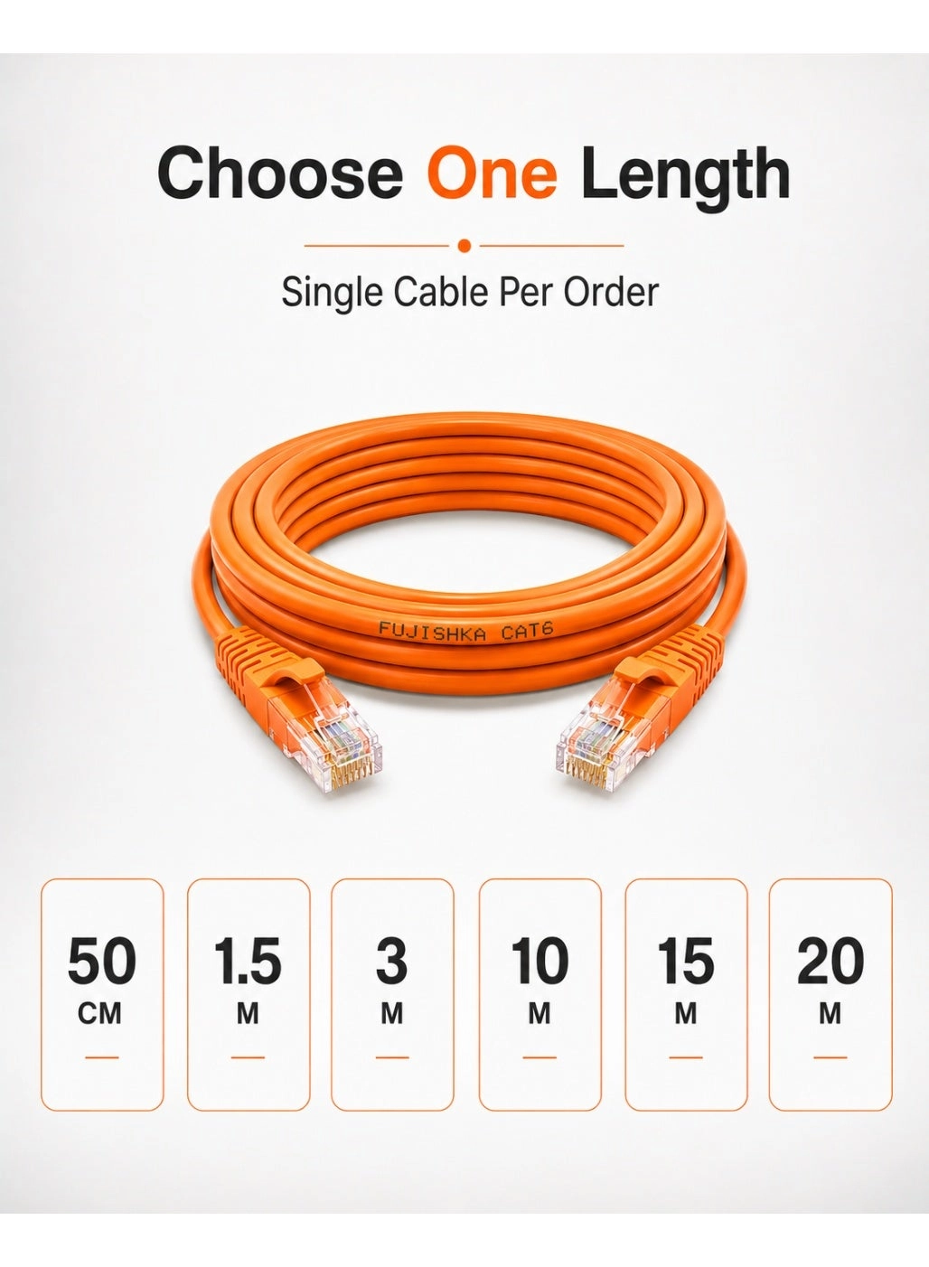 CAT-6 Ethernet Cable - 15 m
