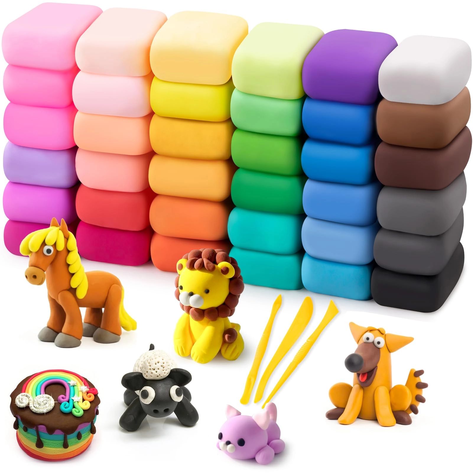 Exptool Direct Modeling Clay 36 colors - 3+ years 36 pcs