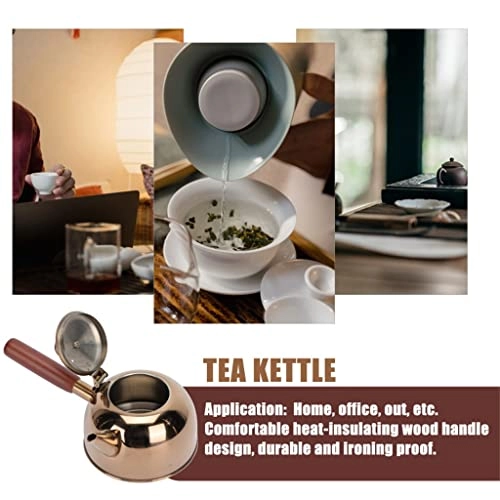 Kettle Tea Teapot - Stainless steel, wood 500ML