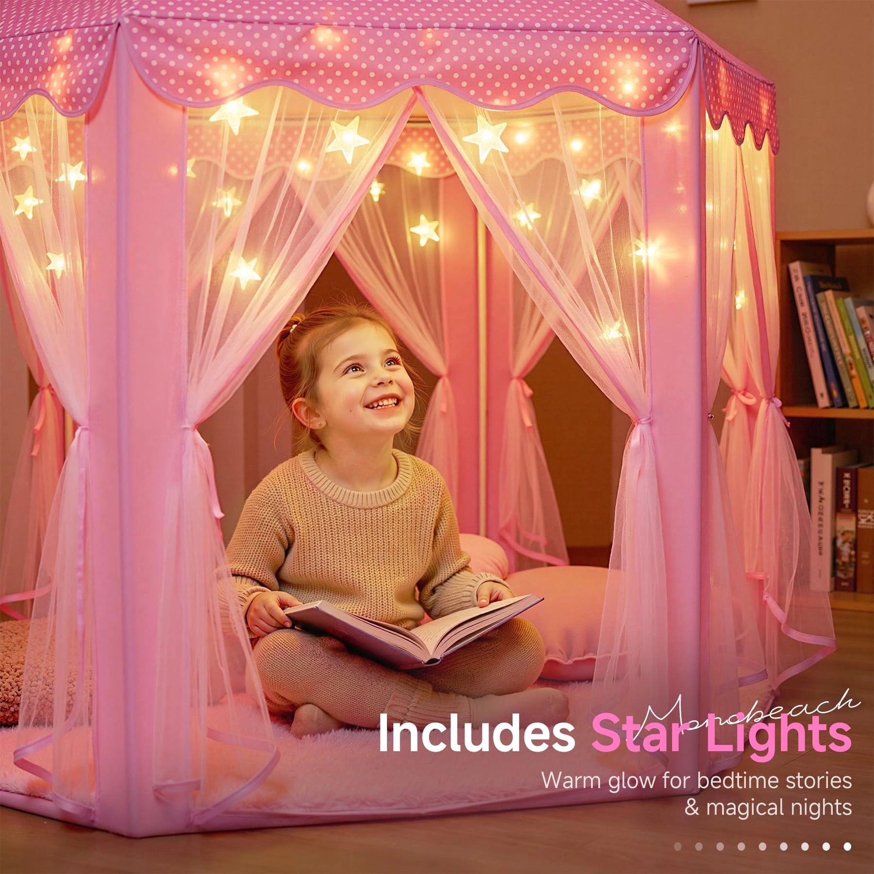 Princess Tent - 55 x 53 inches Pink