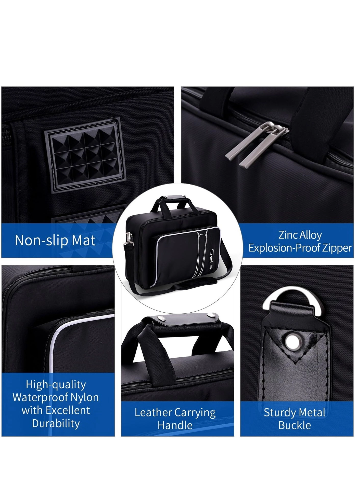 Case Storage Bag - Compatible with PS5 Controller Silicone Cover White