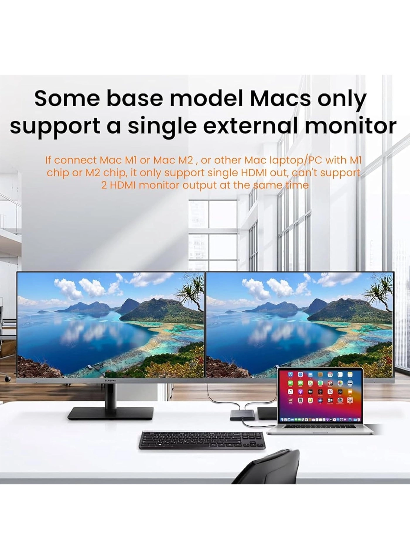 USB-C to Dual HDMI Adapter - 4K@60Hz