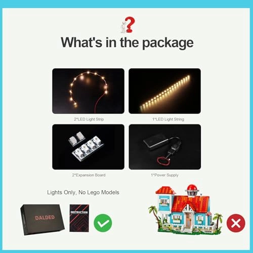 Light Kit for LEGO Lilo and Stitch Beach House 43268