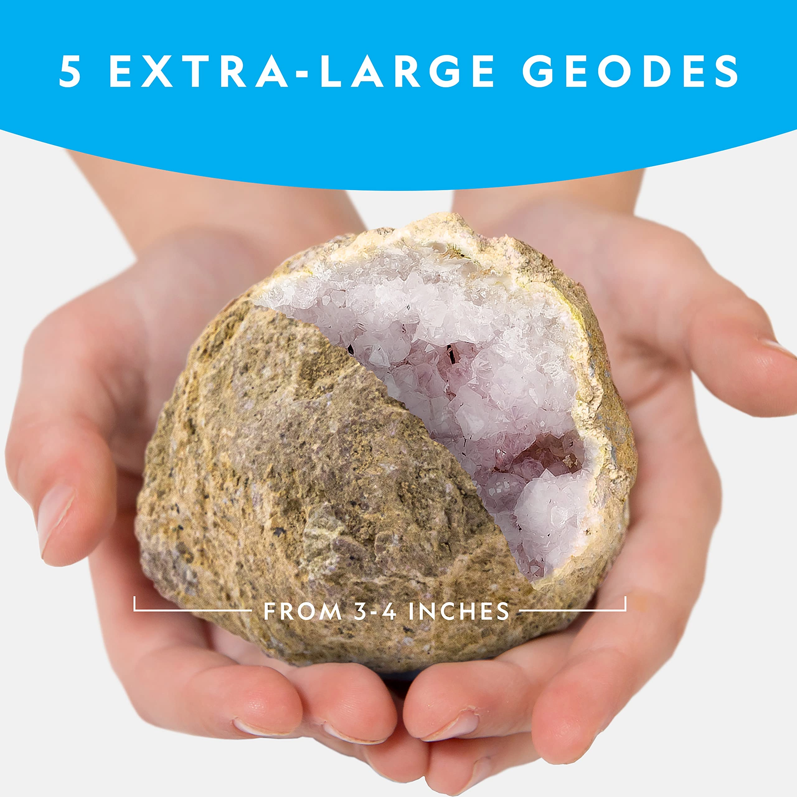 Break Open 5 Jumbo Geodes Earth Science - 8 years+ 5 pieces