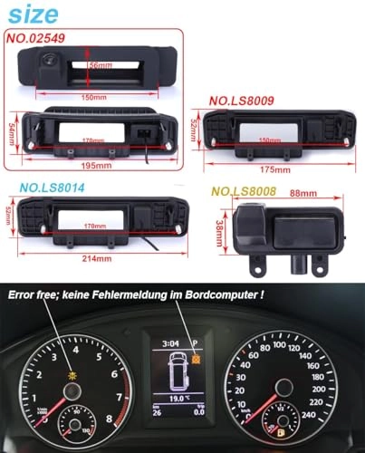 Rear View Camera - Night vision 1280 x 720 pixels