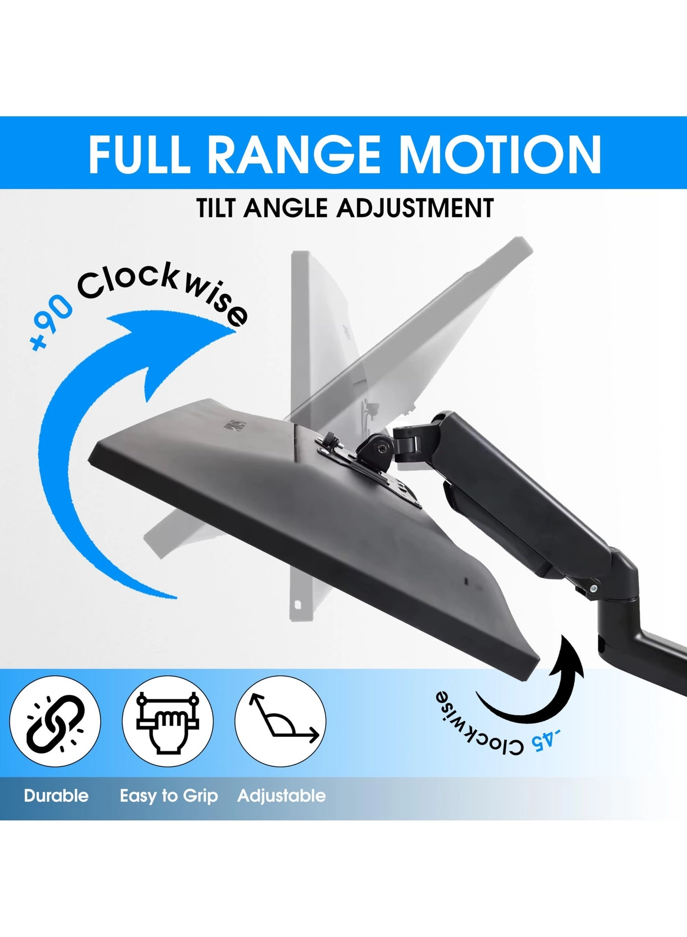 Monitor Mount Arm - Single 20 to 32 inches 75x75mm and 100x100mm