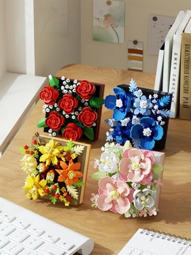 Mini Flower DIY Plant Building Blocks - 4 pcs Botanical