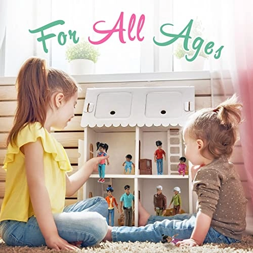 Sweet Li'l Family Dollhouse People - Set of 9 Plastic Ages 3+