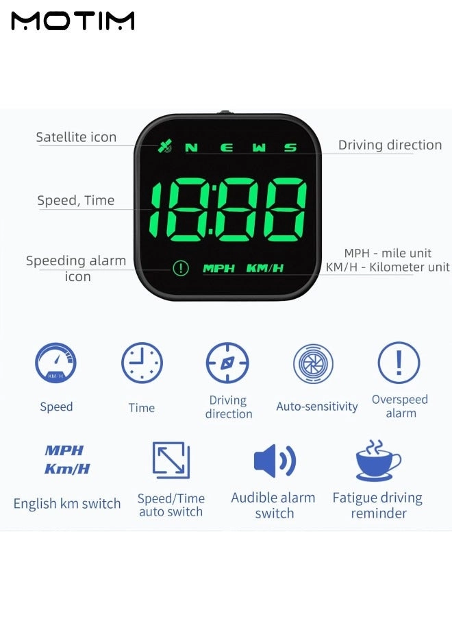 Head Up Display - High Definition Digital GPS Speedometer