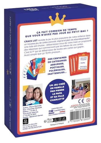 Crack List - 1 piece French 10 years and up