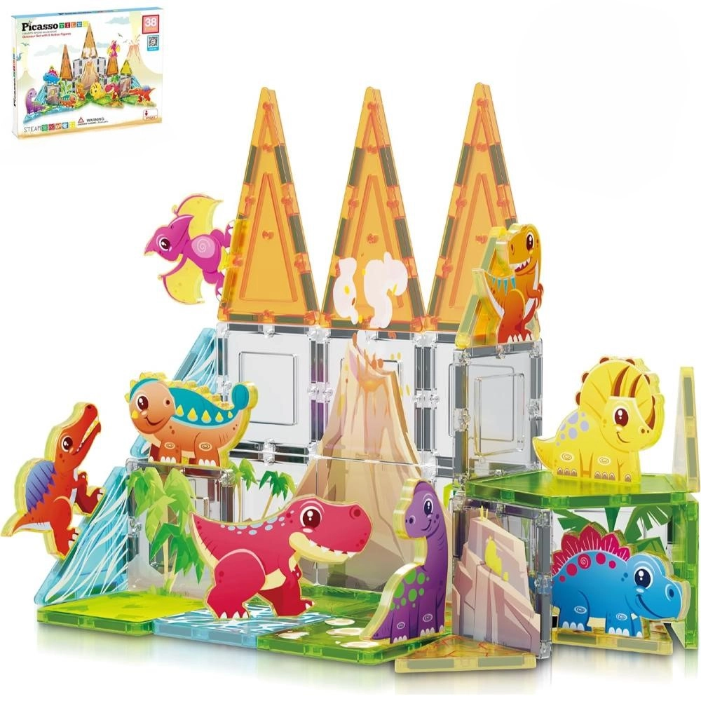 Magnetic Dinosaur Set - 38 pcs