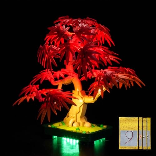 10348 Japanese Red Maple Bonsai Tree - Light Control Lighting Kit