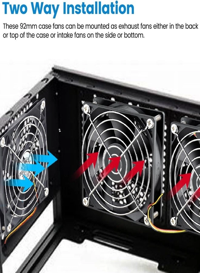 Computer Case Fan - 2-Pack 92mm