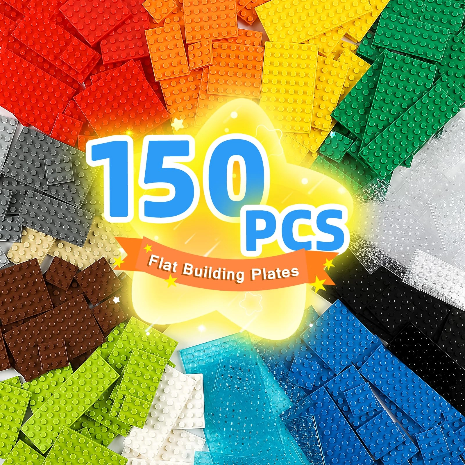 Small Building Plates - Small Flat Baseplates 150 pcs