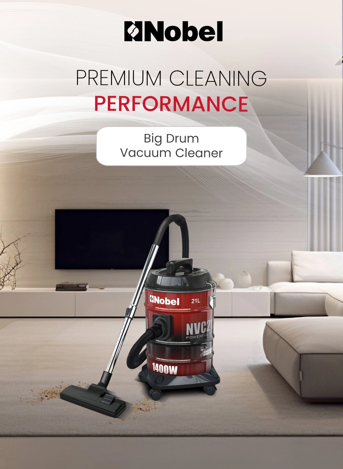 Drum Vacuum Cleaner (NVC2121I)