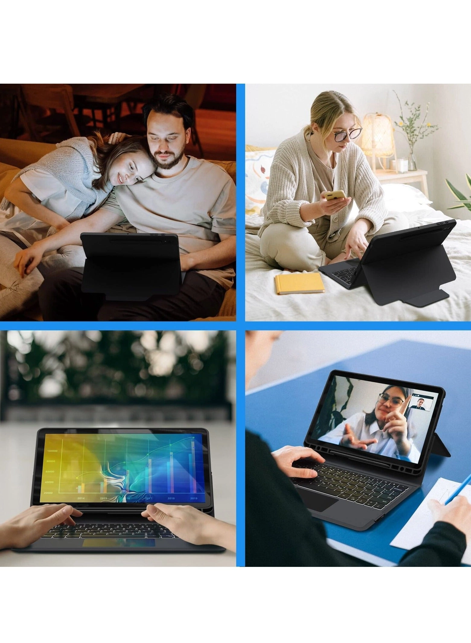 Keyboard Case with Trackpad for Samsung Galaxy Tab 12.4-inch