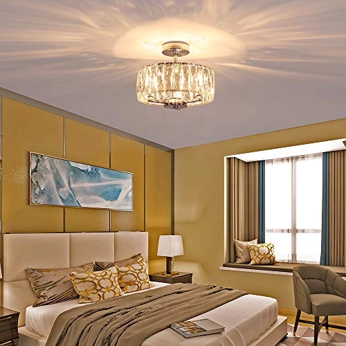 Semi Flush Mount Chandelier - Dimmable