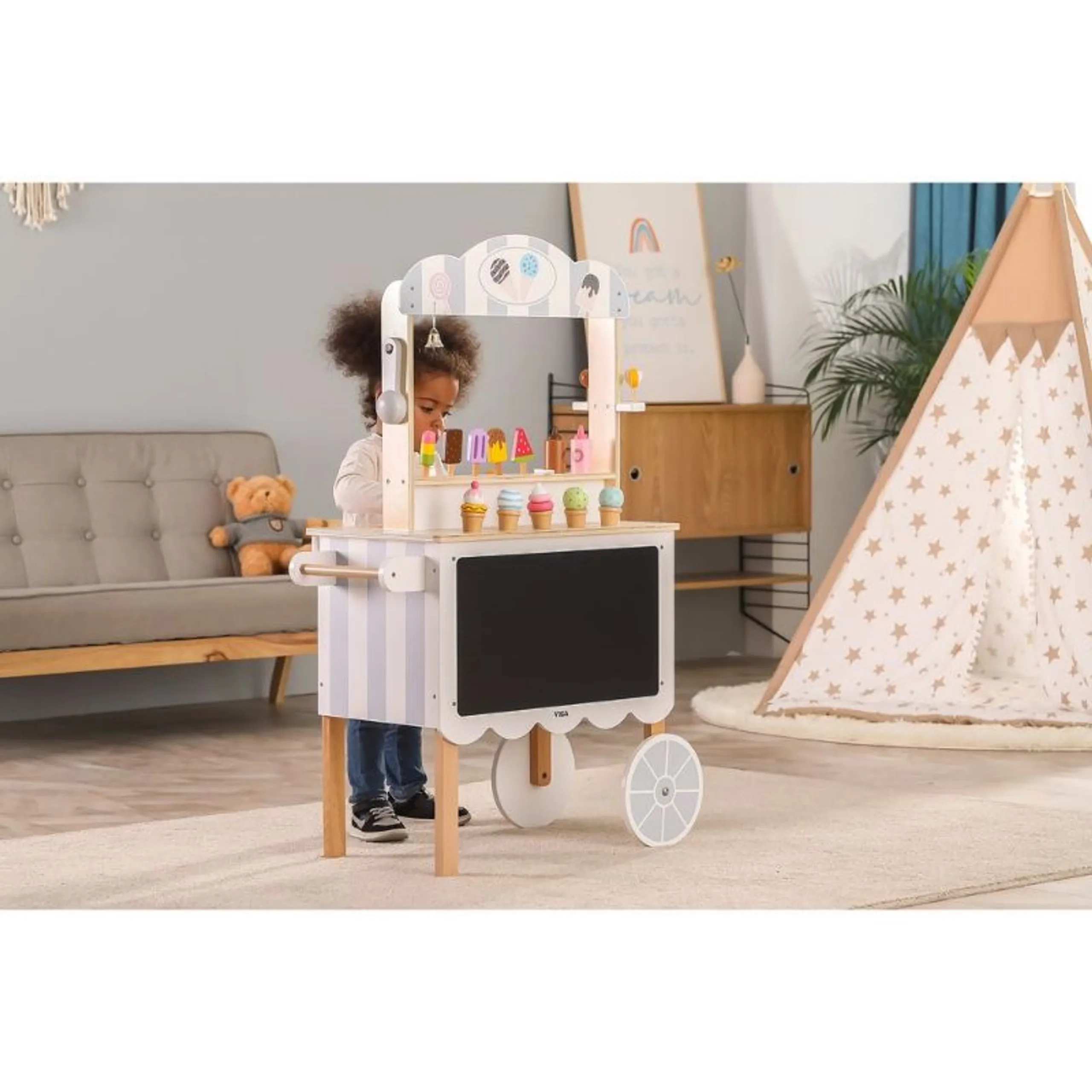 Ice Cream Mobile Shop - Wooden 3-in-1 (PCG-44550)