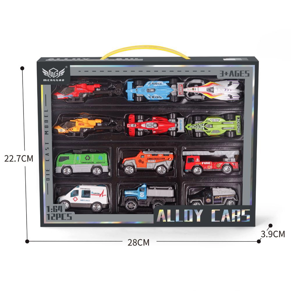 Die Cast Cars - 1:64 12 Pcs