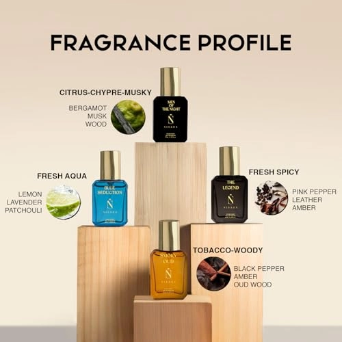 Men of the Night - 15ml + Blue Seduction - 15ml + The Legend - 15ml + Smoky Oud - 15ml