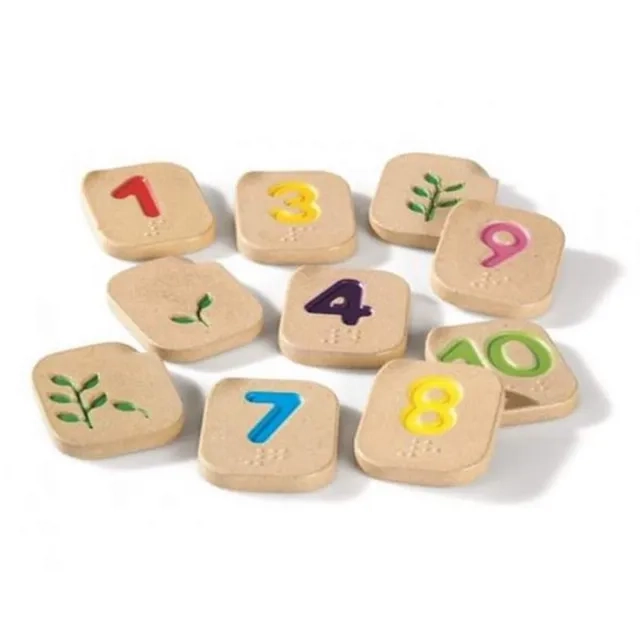 Braille Numbers 1-10 - Suitable for 2 years & above 10 pieces