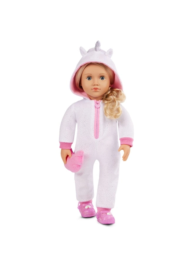 Lilian Fashion Doll - 18-inch Unicorn Pyjama Playset Ages 3+