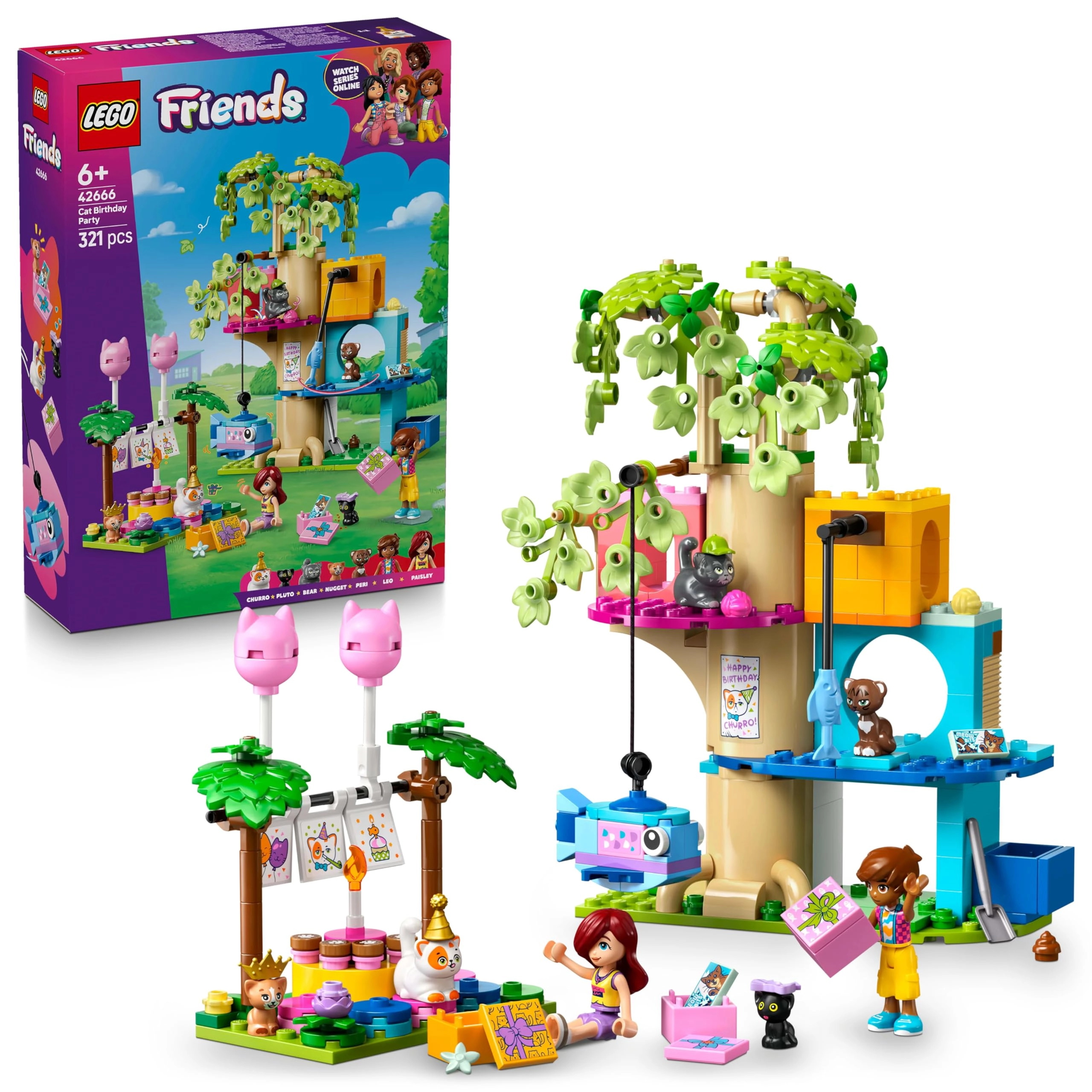 LEGO Friends Cat Birthday Party & Tree House (42666)