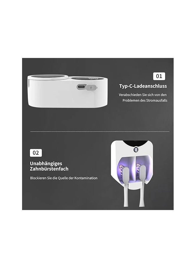 UV Toothbrush Sterilizer - 2 Wall-mounted
